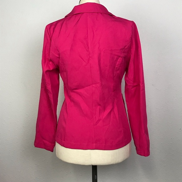 One Button Blazer Women’s Size Medium Color Pink Long Sleeve V-Neck . - Picture 3 of 15